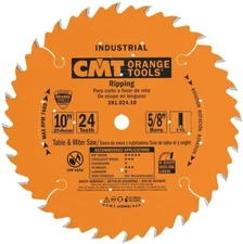 CMT 201.024.10 Industrial Ripping Saw Blade, 10-Inch. x 24 Teeth FTG Grind with