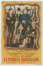 Swiss Family Robinson 1940 Spanish Movie Poster Herald - Thomas Mitchell