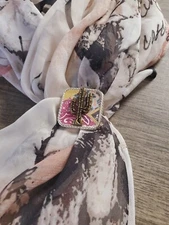 Scarf Slide, Wild Rag Scarf SLIDE Western accessories, bandanna slide, cactus