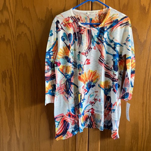 Jess & Jane Medium "Charlotte" Tunic Top Lightweight Casual Made in USA NWT - Picture 2 of 10