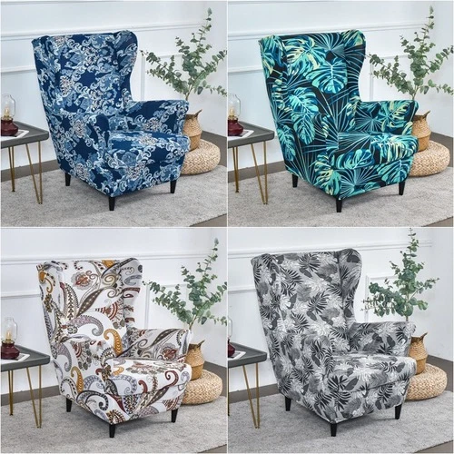 Tropical Plant Chair Cover Elastic Armchair Nordic Removable Sofa