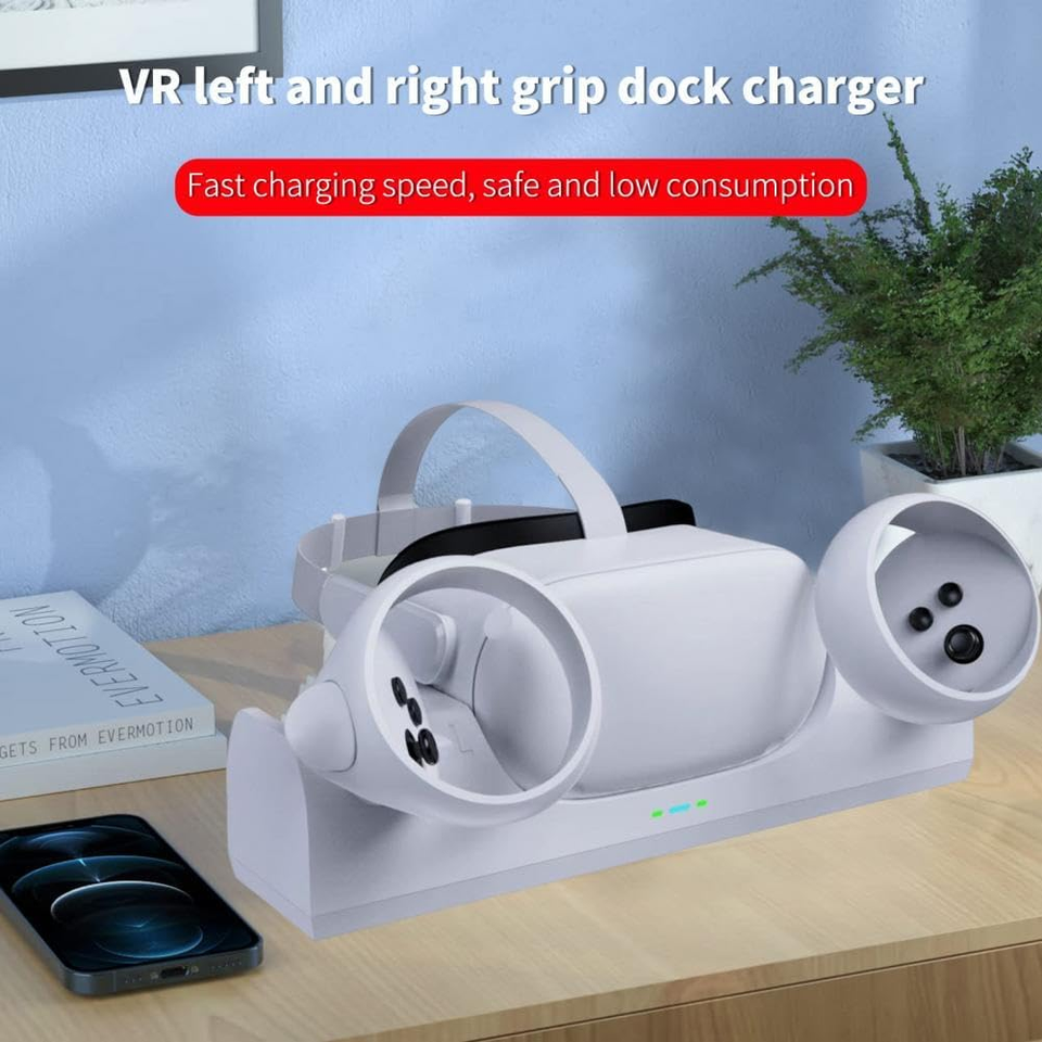 Charging Dock for Oculus Quest 2/Meta Quest 2,VR Headset Charging Stand