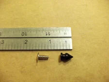 12MM 1/2" Black Rivet Back Dog Collar Spikes Studs Spots Punk Rock (100 pack)