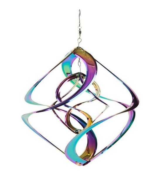 Wind Spinner Outdoor Hanging 12 Inch Stainless Steel 3d Laser Cut Spiral Wind S for sale online