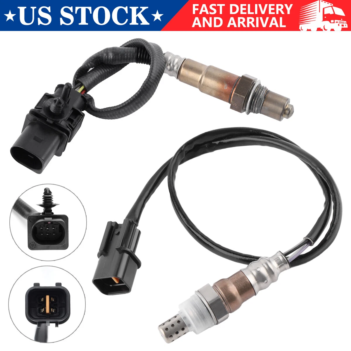 2PCS Upstream & Downstream O2 Oxygen Sensors for 2016-2018 Hyundai Tucson 1.6L Turbo