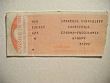 SYRACUSE CIBONA YUGOSLAVIA 11/14/88 basketball ticket stub 1988 DRAZEN PETROVIC