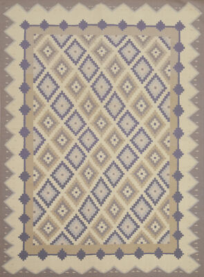 Modern Reversible Kilim Durrie Kelim Flatweave Rugs 8x10 ft