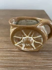 Vintage Frankoma Pottery Mini Pitcher Creamer # 560 Wagon Wheel Desert Gold