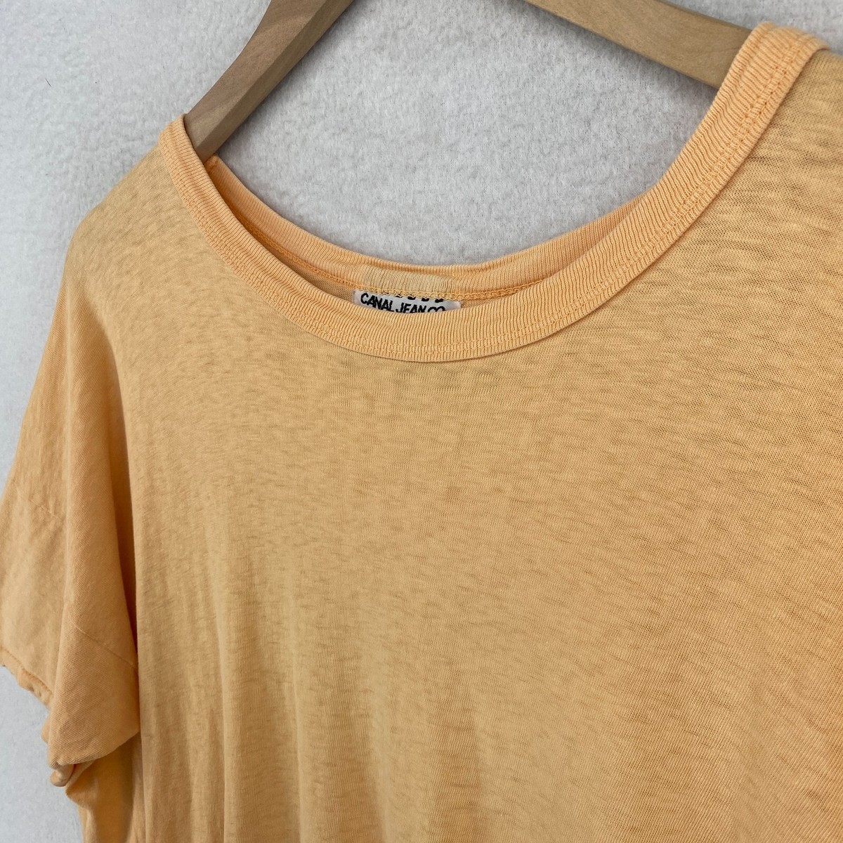 CANAL JEAN CO. Dress XL Slub Cotton Oversized T-Shirt Single
