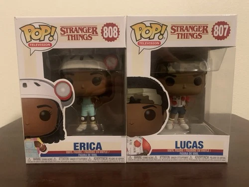 Funko Pop! Vinyl Stranger Things Erica #808 & Lucas #807 Figures