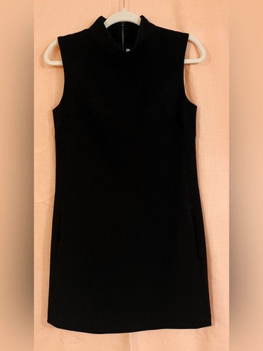 RACHEL Rachel Roy Black Sleeveless High Neck Sheath Dress