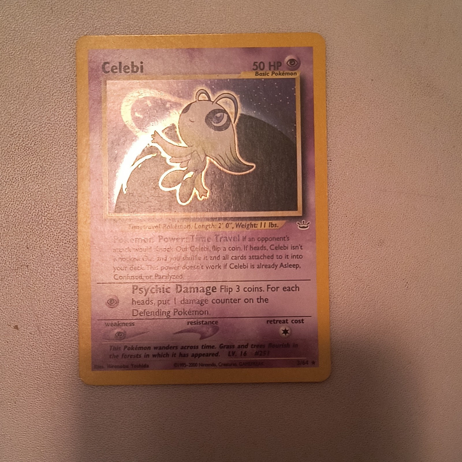 Nintendo Pokemon TCG Celebi 3/64 Neo Revelation Holo Rare Holo 2000 English