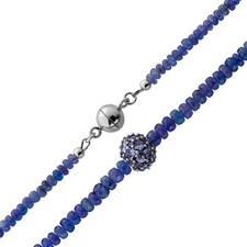 Tansanitkette blau violette Edelsteine 150ct. Silber 925