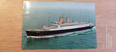 Postcard passenger ship Berlin North German Lloyd 08.05.1966 gel _
