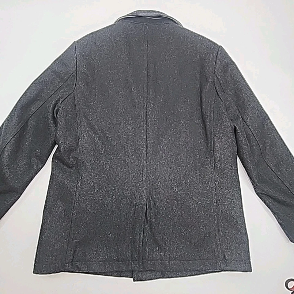 Michael Kors Pea Coat Gray Wool Blend Size XLT Tall Button Pockets Lined Winter - Image 3 of 4