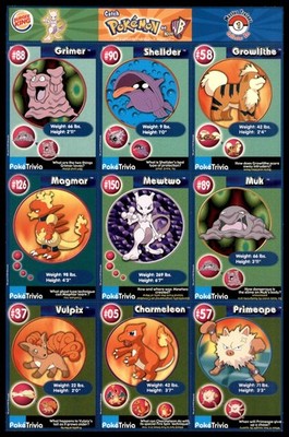 1999 Burger King PokeTrivia Pokemon Cards UNCUT SHEETS (NM)
