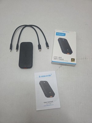 Lemorele USB C KVM Switch with 4K@60Hz HDMI, 4 USB A/C Ports 100W PD