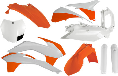 ACERBIS Full Fits Replacement Body Kit - '15 Orange/White/Black - KTM
