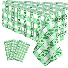 St Patricks Day Tablecloth, 3Pack Shamrock Tablecloths 3 Pack St Patricks-green