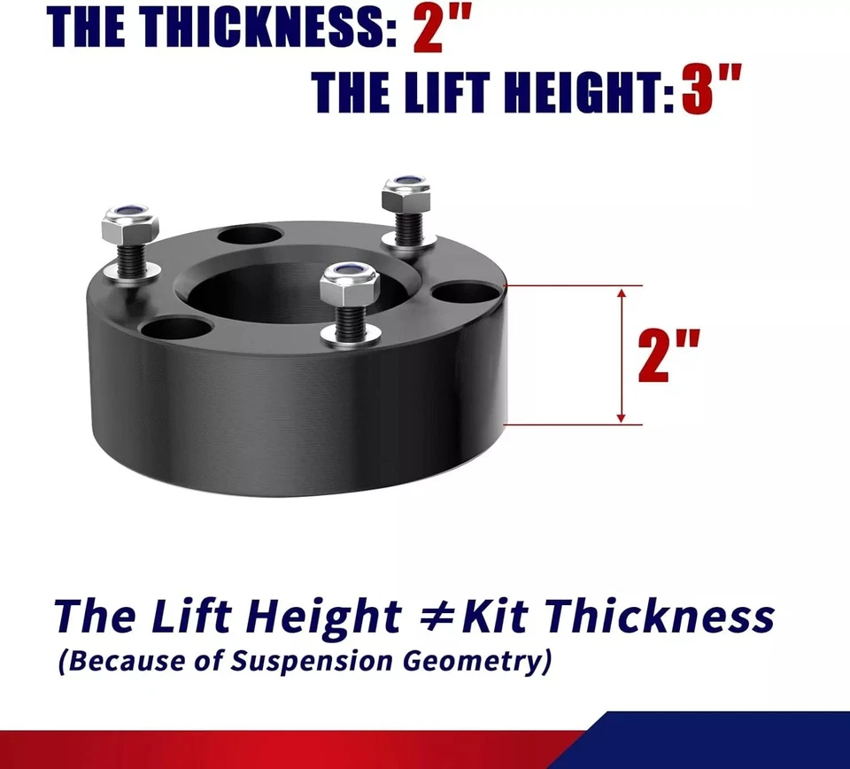 Front 3'' Rear 1.5-2'' Rear leveling Lift Kit For 2005-2011 Dodge Dakota 2WD Foto 4 de 4