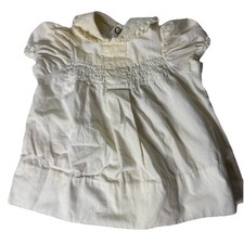 Vtg 1982 Dress For Baby Girl Ivory Handmade Embroidered Infants Baby Clothes