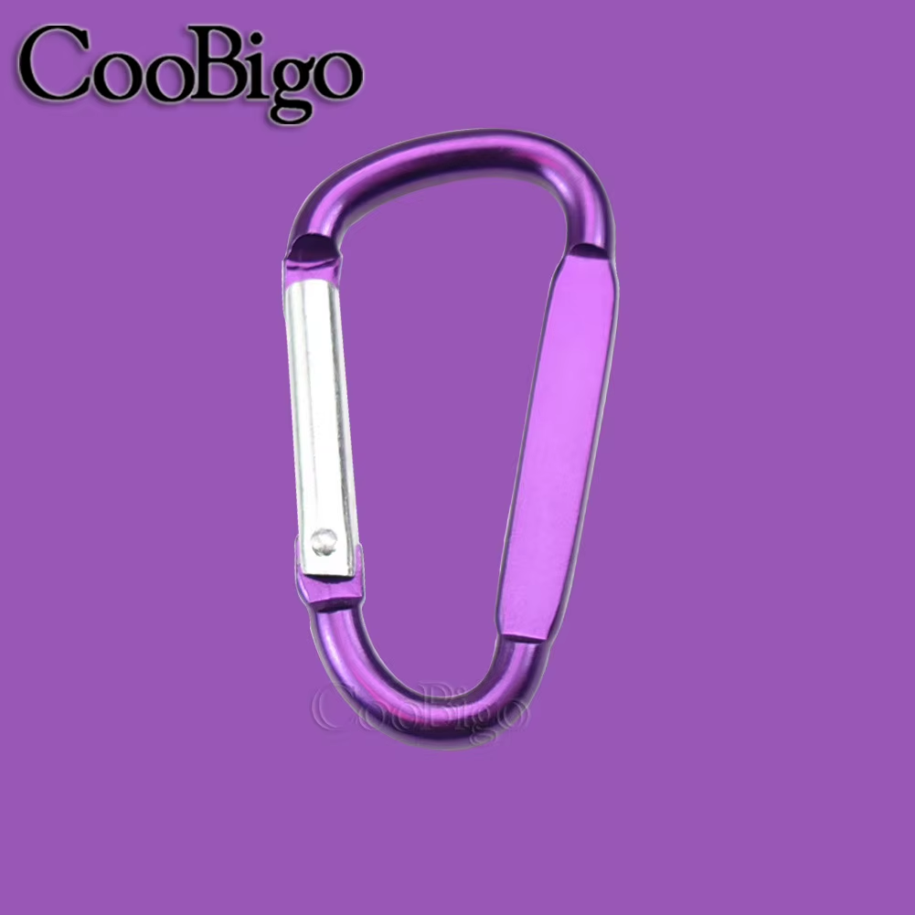 Aluminum Carabiner Key Holder Snap Hook Clip Keychain Keyring Keyfob D Ring Buck