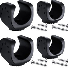 Jetec 4 Pieces Flashlight Mounting Brackets with Screws Versatile Clip Black