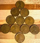 Lot of 11 - 1909-1919 Lincoln Wheat Cents- Nice Set Collection of Early Lincolns