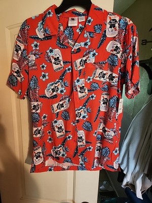 Red White And Blue PBR Hawaiian Shirt Men s Size M Pabst Blue Ribbon