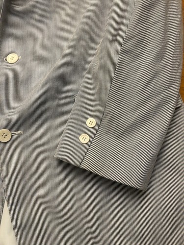 Vintage BROOKS BROTHERS blau/weiß gestreifter Seersucker 3-Knopf Sport Mantel 44 L - Bild 3 von 15