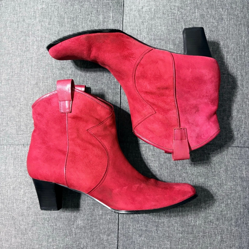 Botín Array Mujer 10N Cuero Rojo Vaquera Occidental Foto 3 de 4