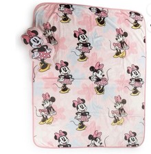 New Minnie Mouse 2-Piece Pillow Blanket Set Pink Plush Throw 40 x 50