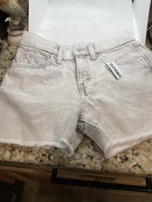 Girls Old Navy Size 10 Shorts High Rise Built In Tough White NWT Denim Children
