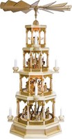 Tischpyramide Christi Geburt In Natur Pyramide Volkskunst Erzgebirge NEU 14742