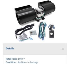 Adviace GFK-160 GFK-160A Kit Ventilatore per Camino per Heat-N-Glo, Calore e Gl...