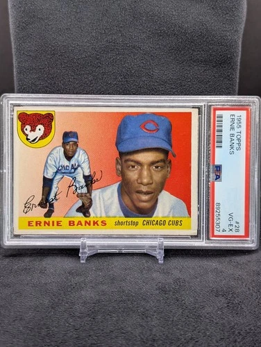 1955 Topps #28 Ernie Banks PSA 4 *2nd Year* Great Eye Appeal Chicago Cubs