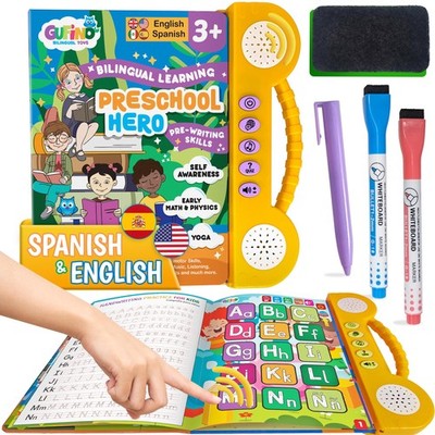 Interactive Bilingual Toy | Talking Busy Book for Toddlers 3-5 | Spanish Work...
