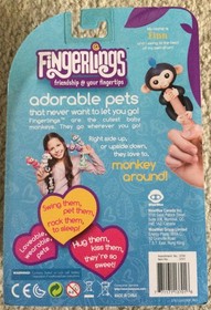 Fingerlings Finn Baby Monkey by WowWee Toys - Sealed Packaging