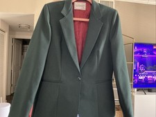 Vintage LEVI STRAUSS  Co Women's Size 12 Green Classic Career 1 Button Blazer