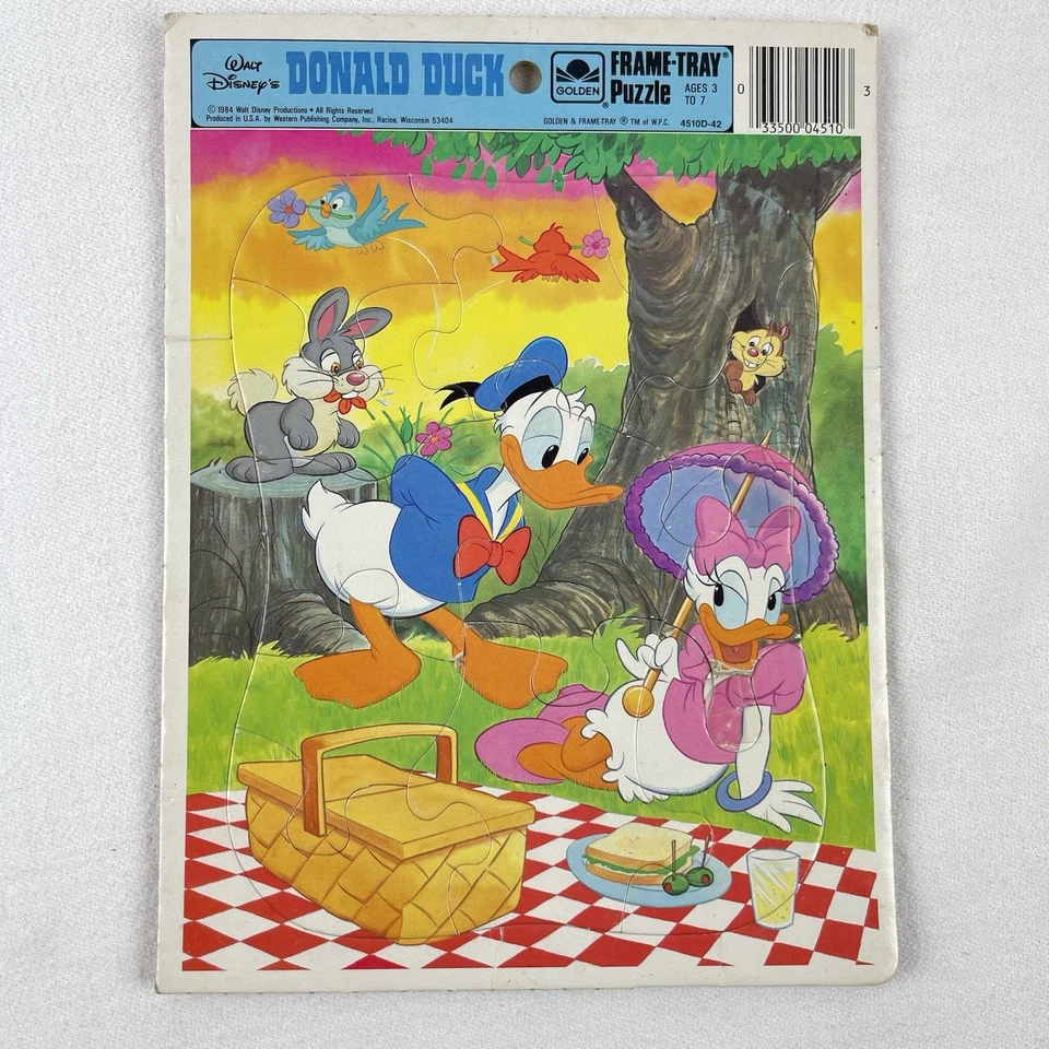 Vintage Mickey Mouse Disney Whitman Frame Tray Puzzle Lot of (5) - Image 2 of 4