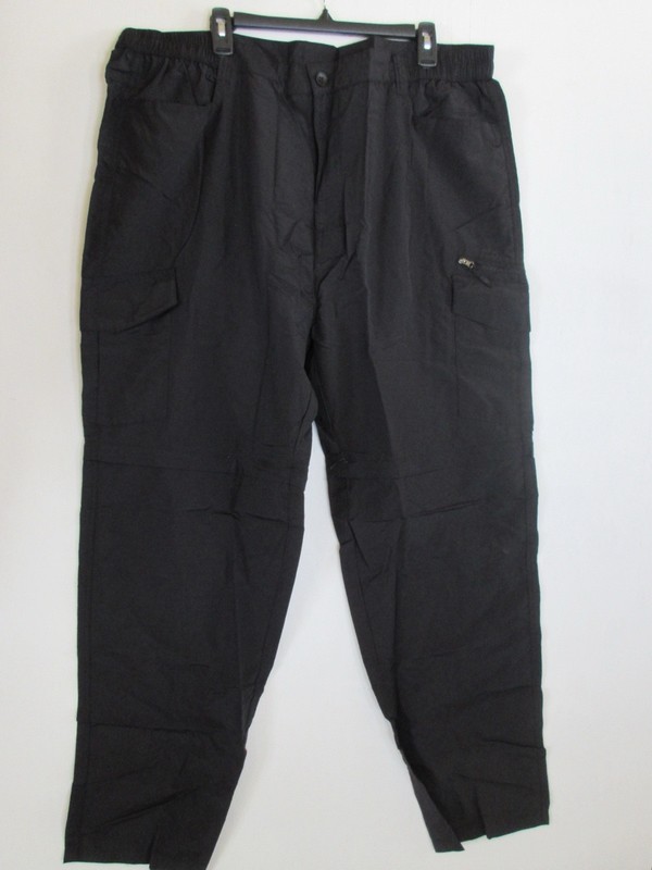 Men’s Convertible Lightweight Quick Dry Hiking Zip Off Pants Shorts 42 NWT Black