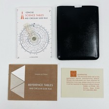 Sama & Etani Concise Science Tables Circular Slide Rule 600-ST Case, Manual 1968