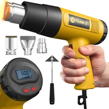 1800W Heat Gun Kit 212°F to 1112°F(Only °F)- Fast Heating Heavy Duty Hot Air ...