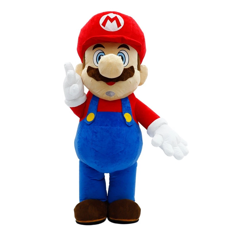 Надувной костюм Луиджи талисман плюшевый комбинезон Хэллоуин косплей вечеринки костюм - Изображение 4 из 4