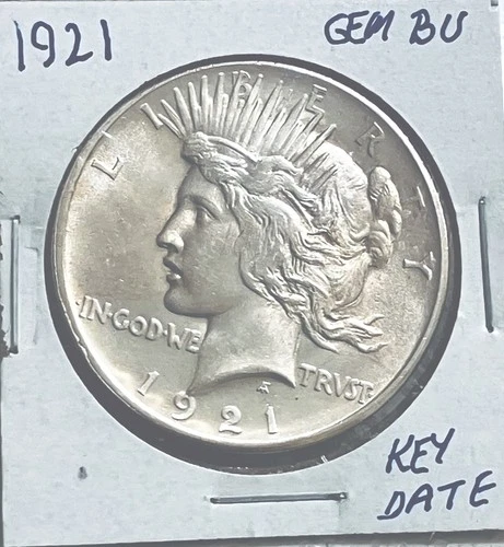 Free SHIPPING 1921-P SOLID+ GEM BU SILVER DOLLAR Proof Like Reverse Key Date