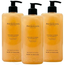 3-PACK Pecksniffs JUMBO Hand Wash Liquid Soap 24.5 oz - GINGER FLOWER PATCHOULI
