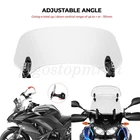 Motorcycle Adjustable Clip-On Windshield Extension Spoiler Windscreen Deflector