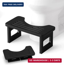 Squatting Potty Stool, Foldable Poop Stool, Bamboo Wood Toilet Stool Squat Adult