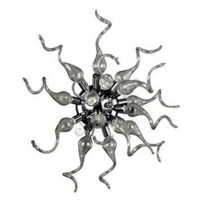 IDEAL LUX SCONCE/CEILING LIGHT D.50 3 LIGHTS G9 CHROME V.BLOWN SMOKE LORY