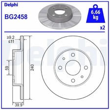 2x Bremsscheibe hinten für Fiat 500 312 C Barchetta 183 Brava 182 Bravo | 26246